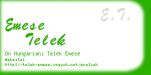 emese telek business card